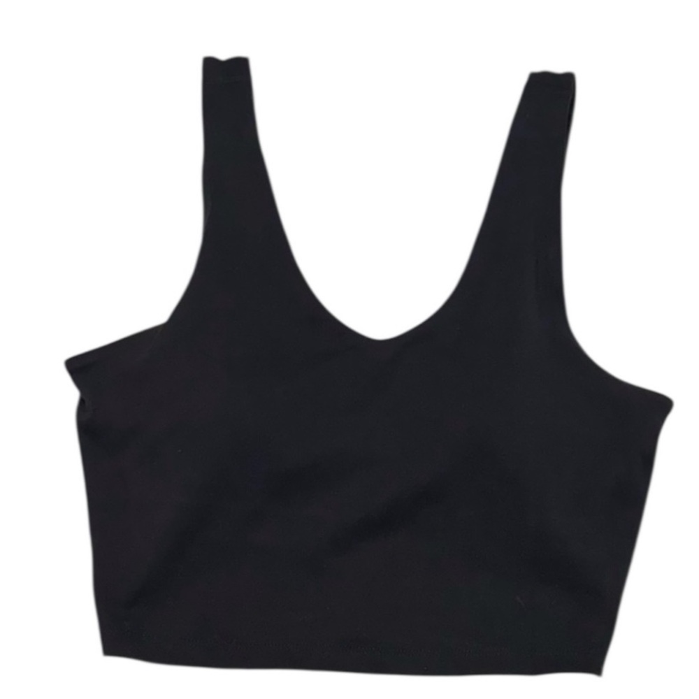 NWOT YOGALICIOUS Black Sports Bra Crop Yoga Pilates XS